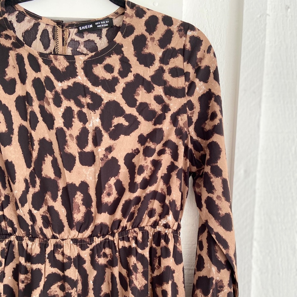 Leopard Midi Length Dress